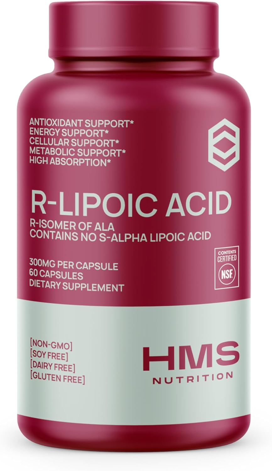 Stabilized R-Lipoic Acid – 300 mg Capsules – Dietary Supplement