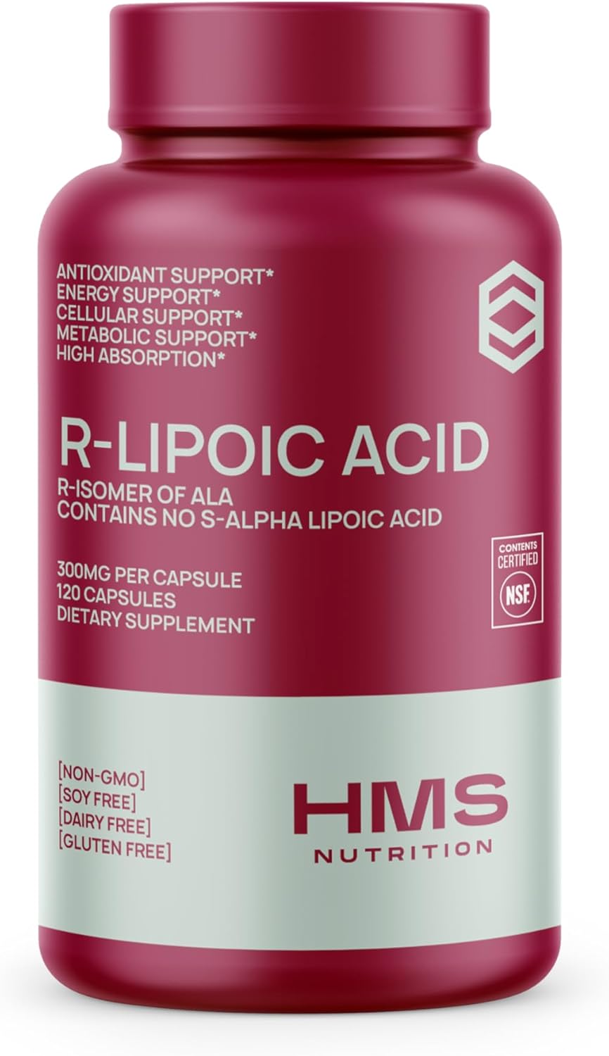 Stabilized R-Lipoic Acid – 300 mg Capsules – Dietary Supplement