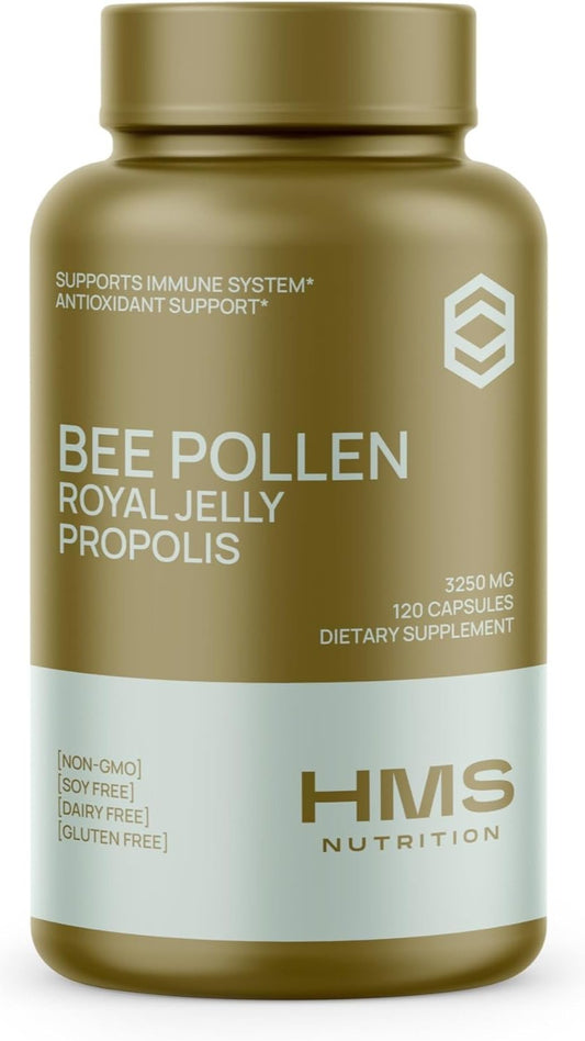 Bee Pollen, Royal Jelly, and Propolis Supplement - 3250mg