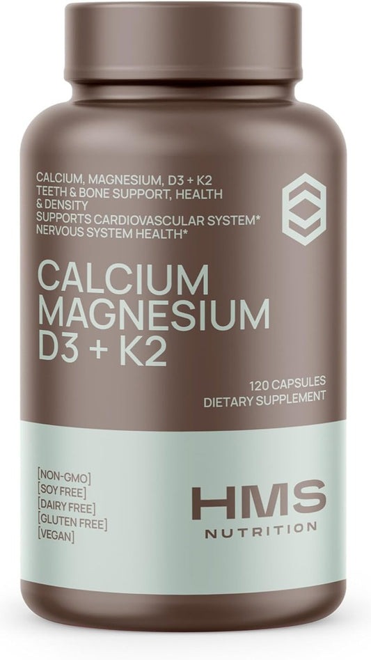 Calcium, Magnesium, Vitamins D3 and K2 Supplement - 120 count