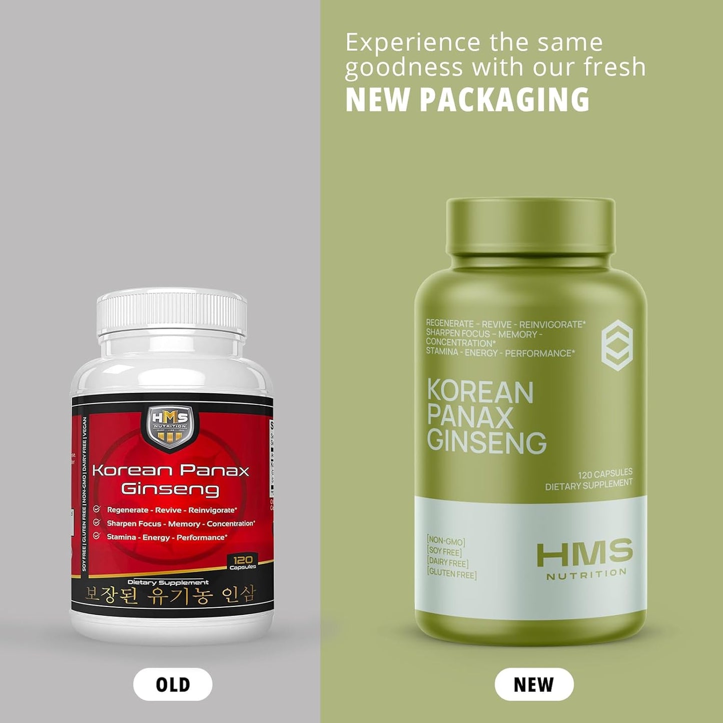 Korean Red Panax Ginseng Extract – 2000 mg per Serving – 120 Capsules – Herbal Supplement