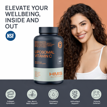 Liposomal Vitamin C – 1600mg per Serving – 180 Capsules