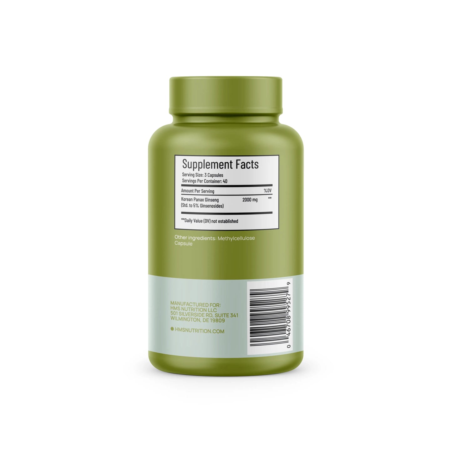 Korean Red Panax Ginseng Extract Powder Supplement - NSF Certified - 2000mg per serving (120 Count Bottles)
