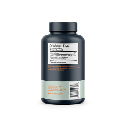 NSF Certified HMS Liposomal Vitamin C Supplement 1600 mg Supplement Facts