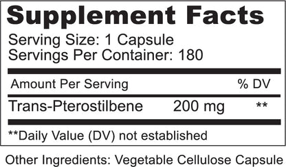 Trans Pterostilbene - 200mg